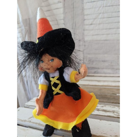 Annalee candy corn witch as is Halloween figurine - Picture 2 of 10